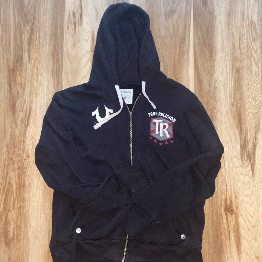 super rare true religion zip up sport hoodie